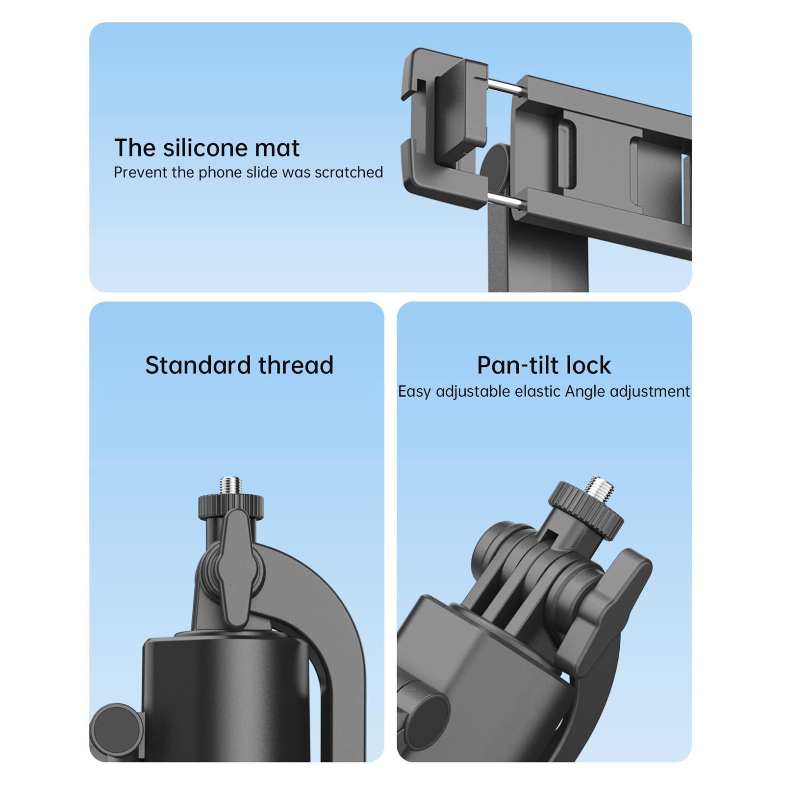 Fabater Stabilisateur de Cardan de Téléphone, Trépied de Téléphone Portable Pliable à 4 Axes, Bâton de Selfie avec Suivi Automatique du Visage et du Corps avec Geste et Télécommande