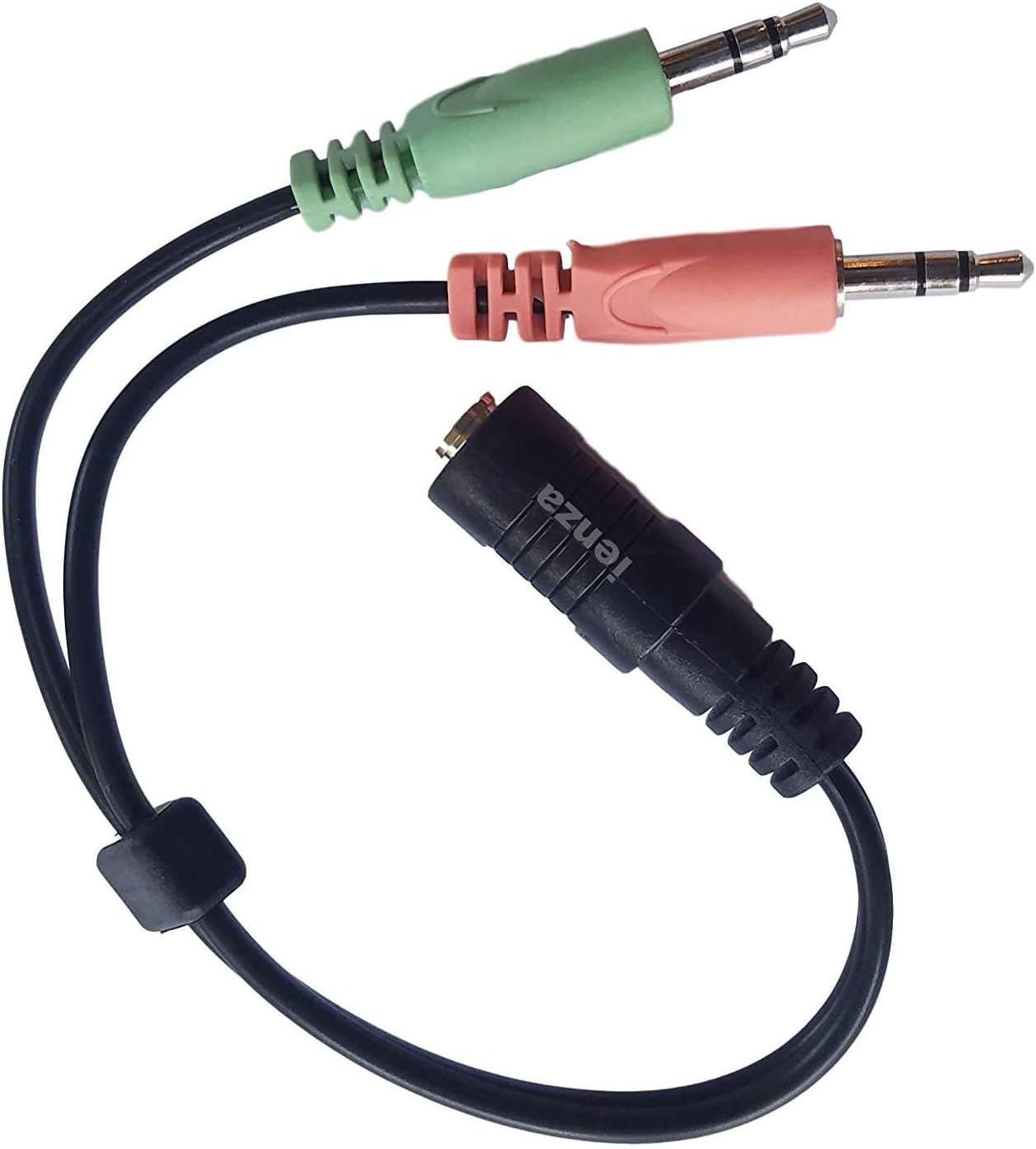 ienzaPC Jack Y-Splitter Adapter Cable Cord Wire Compatible with AstroA10 A10 A40, Turtle Beach, HyperX Cloud, SteelSeries and Similar Gaming Headsets with Headphone & Mic