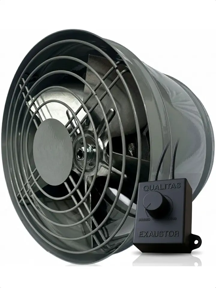 Exaustor EQ200M2AT 20cm Bivolt Churrasqueira Coifa Espaço Gourmet Voltagem:127/220V