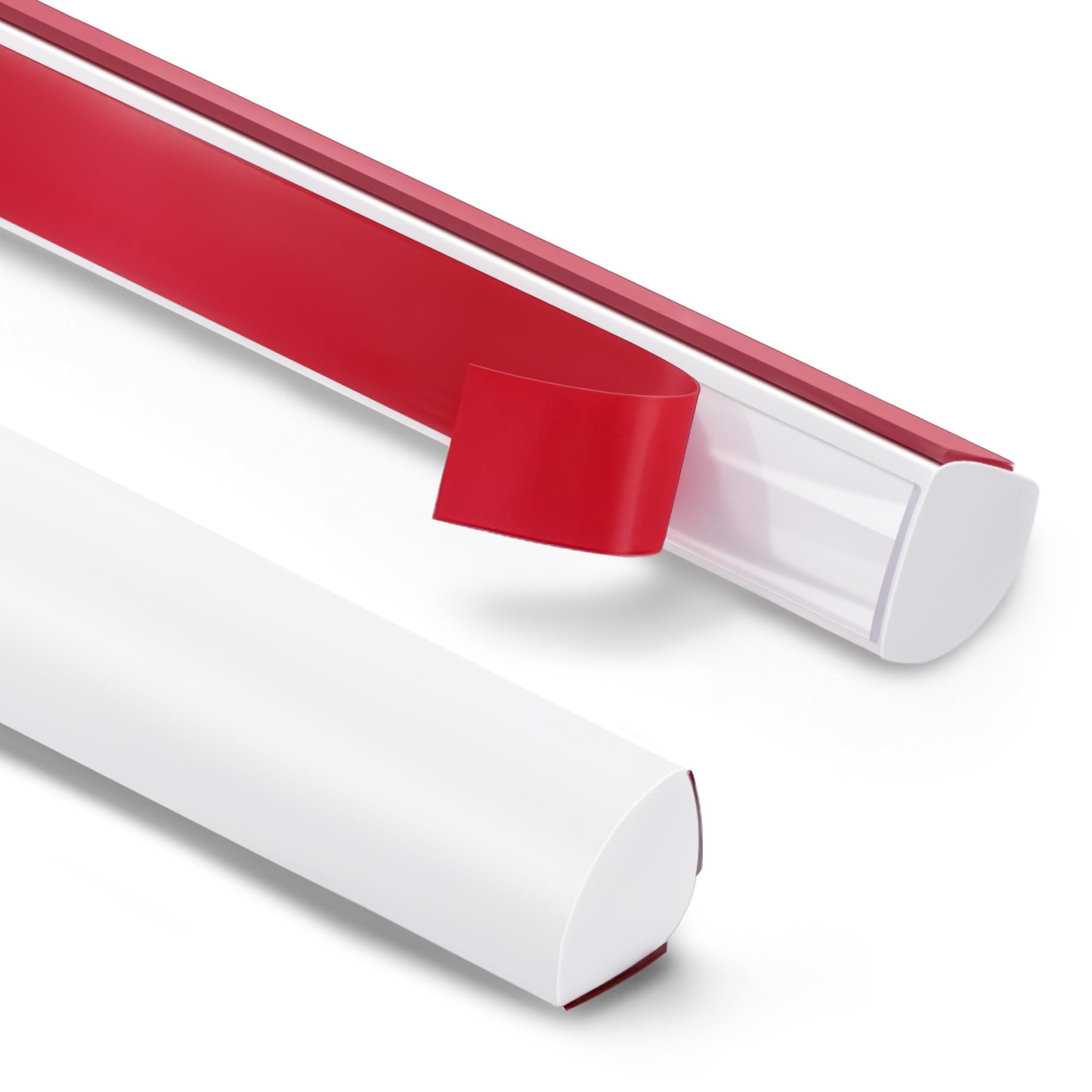 Moldura flexible de 240 pulgadas, autoadhesiva, para paredes, paneles de revestimiento para despegar y pegar para molduras de suelo, baño, cocinas, color blanco