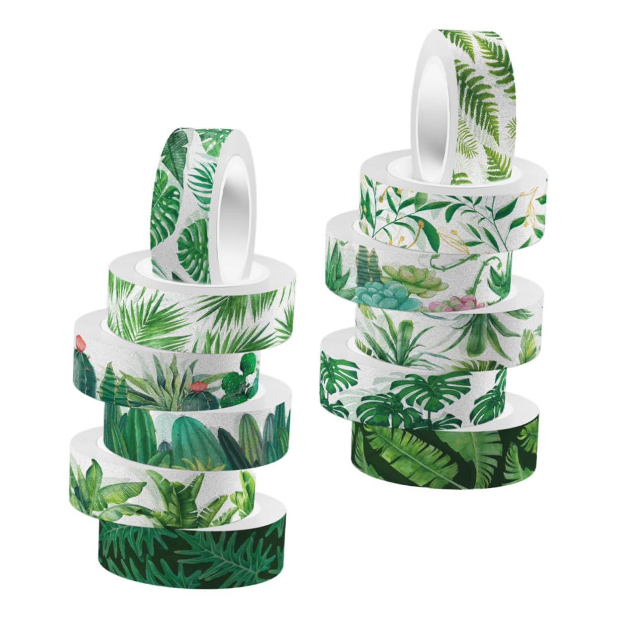 Operitacx 60rouleaux Ruban Décoratif Washi Tape Vert Adhésif Pour Journal Scrapbooking Et Décorations Artisanales