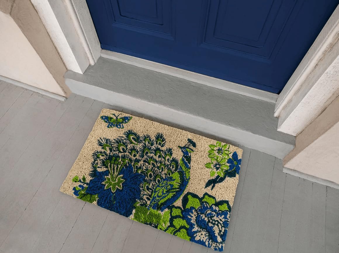 Entryways Williamsburg Doormat - Portobello Peacock, 22"x35"