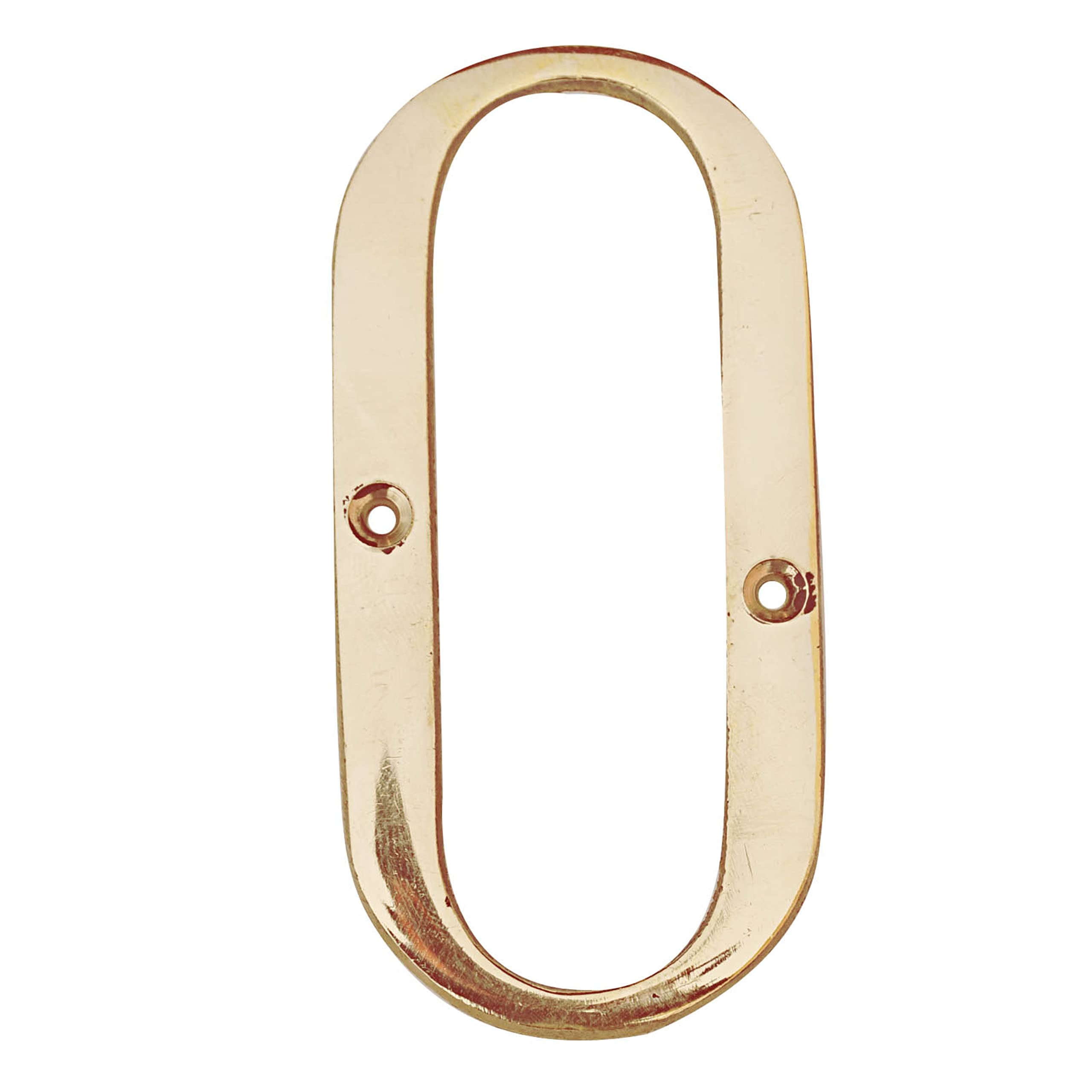 Pure Source India Brass House Hotel Door Number 4 Inch - No 0 (Zero - 1 Piece)