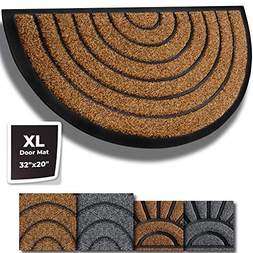 Extra Durable Door Mat Outdoors - Large Door Mat - Entry Rug - Outdoor Door Mat - Non-Slip Waterproof Thin Doormat Outdoor Doormat Indoor (32 x 20) - Inside Doormat and Back Door Mat - Rubber Door Mat