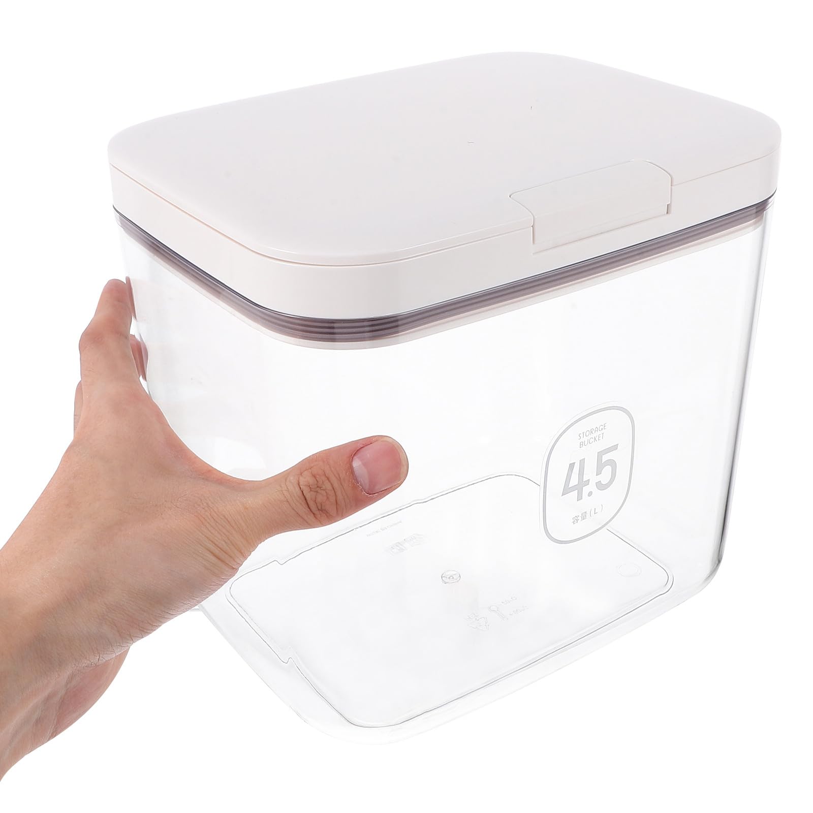 Ciieeo Contenitori Ermetici per Riso 2 Pezzi Misurino, in ABS per Cucina e Dispensa, Sigillatura e Design Moderno per Conservazione Versatile