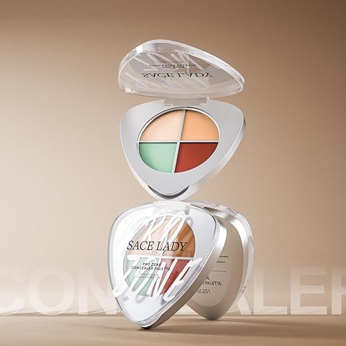 Miniatura 5 de SACE LADY 4 in 1 Concealer Palette, 4 Colors Face Eye Brow Correcting Contour Cream Palette Full Covers Undereye Dark Circles, Blemishes, Redness,