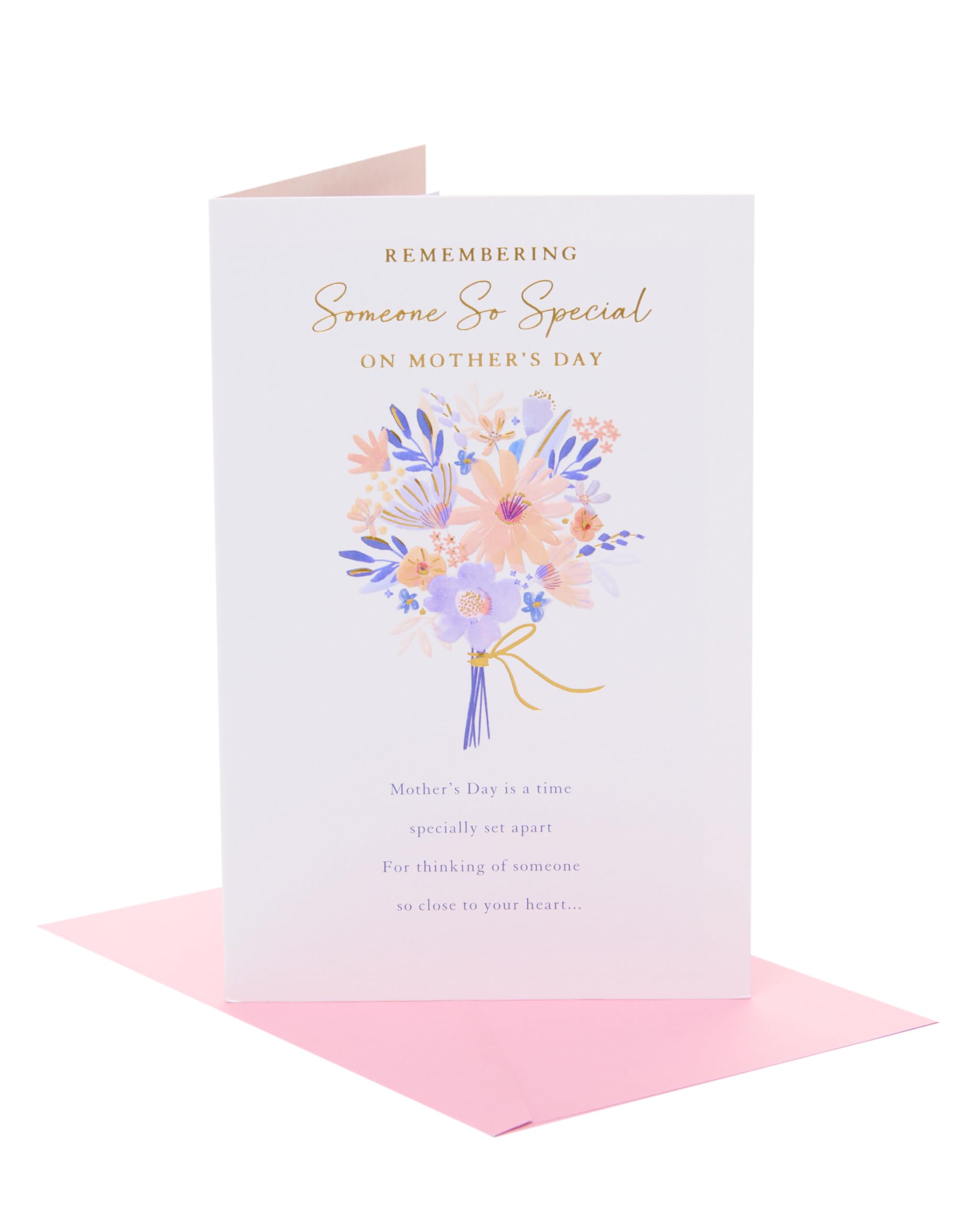 UK Greetings | Mother's Day Card | Card for Mum, Grandma, Wife | Her, Girls, Women | Painted Flowers Design | With Envelope | 22.9 x 14.9 cm