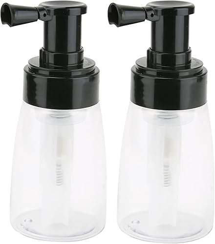 Aethland Botella pulverizadora en polvo para champú seco, 2 botellas de aplicación de talco y polvo, aplicador de fibra capilar recargable para