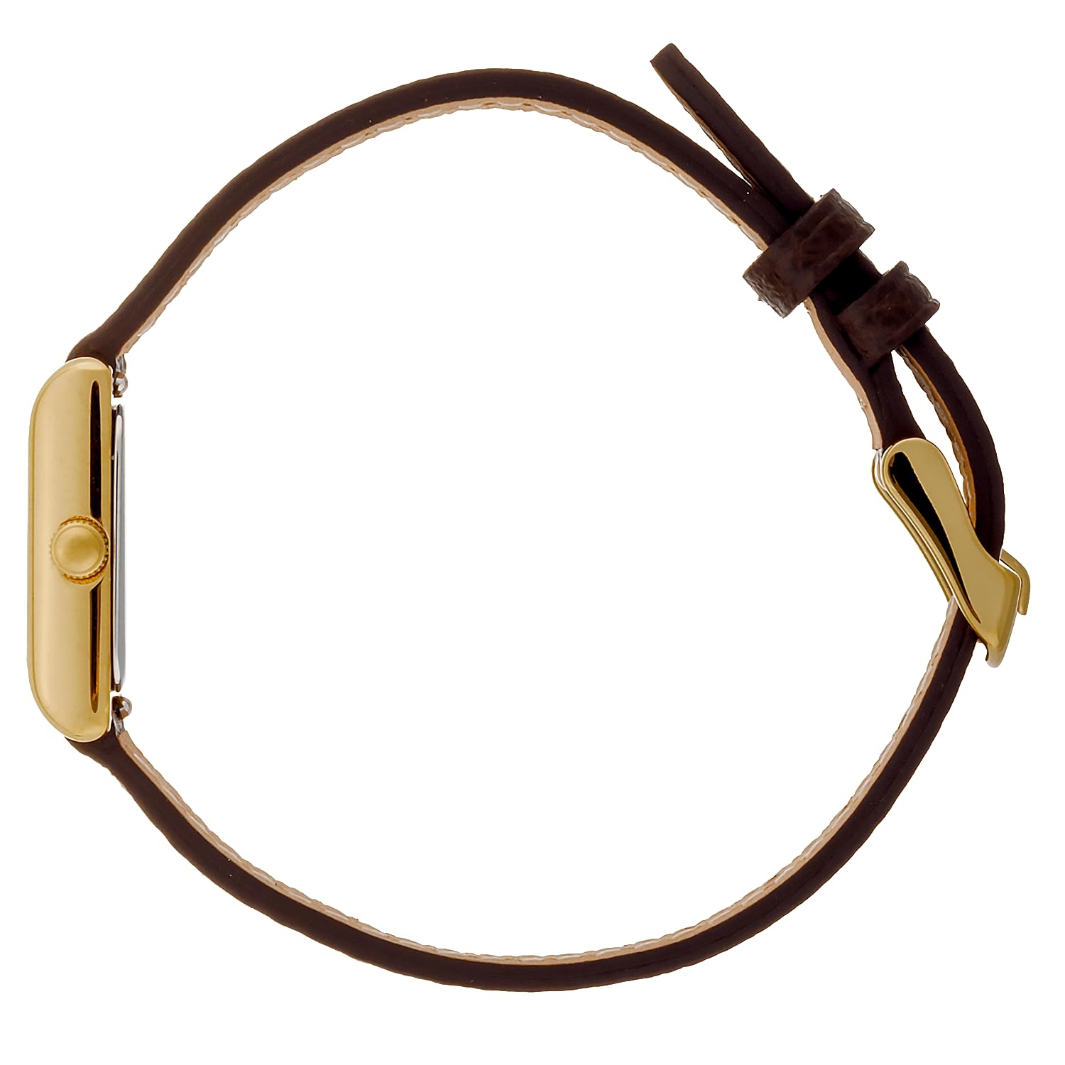 ICE-WATCH - ICE mimi Square Gold Chocolate grain - Orologio oro da Donna con Cinturino in pelle marrone - 026110 (17mm)