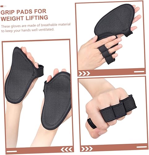 Miniatura 2 de BESPORTBLE 1 par de deportes medio dedo protector Barbell Grips guantes de gimnasio para hombres guantes de gimnasio para hombres guantes de