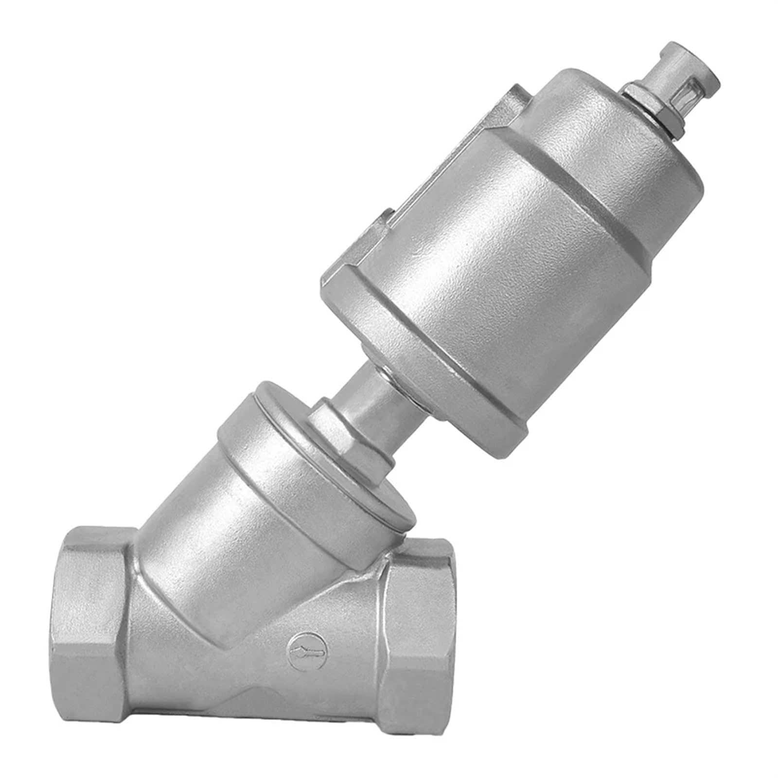 PXQCHAVLN DN65 Stainless Steel Pneumatic Actuator Angle Seat Valve Pneumatic Seat Valve 16bar Normally Closed(Normally Closed,Single Acting)