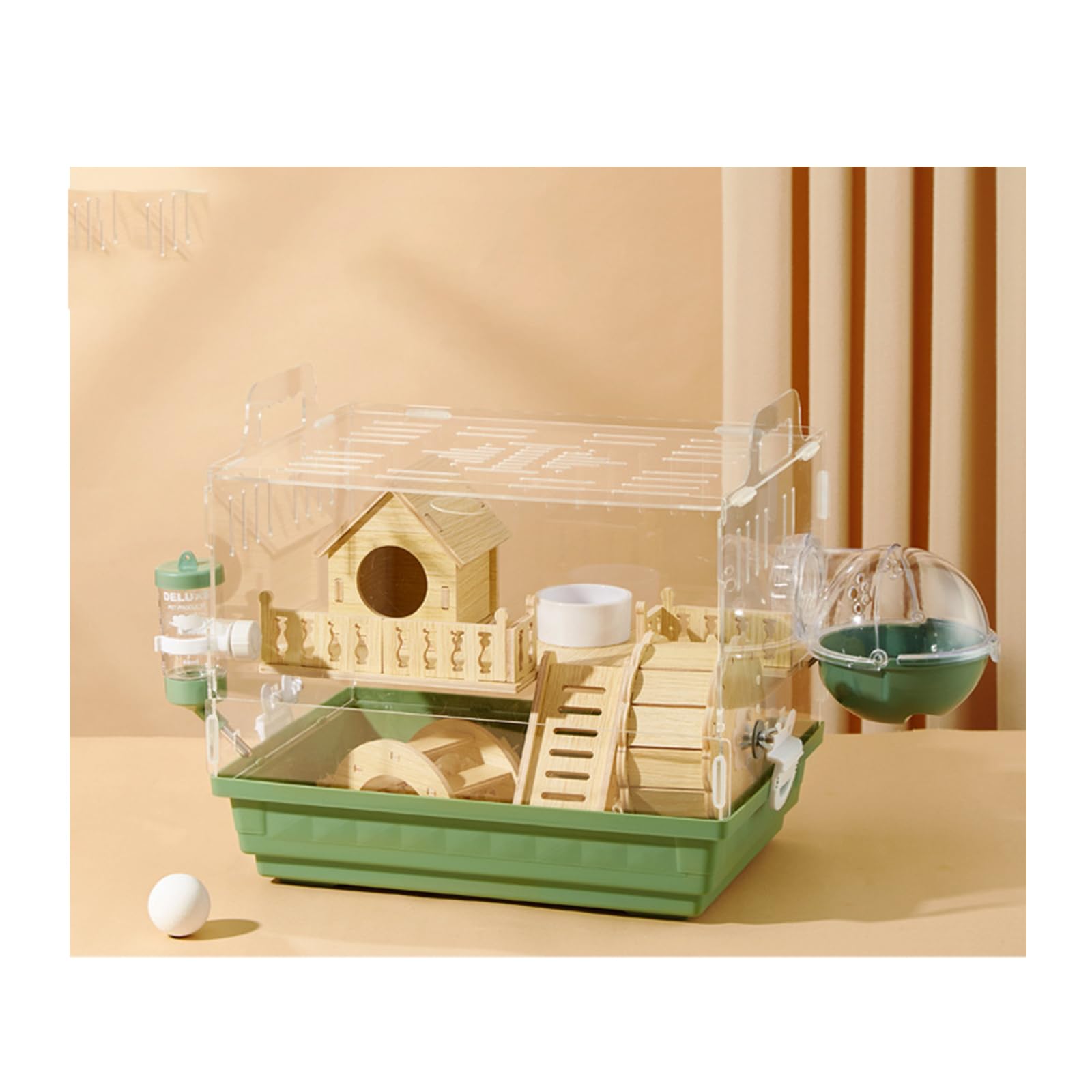 Amazon | YAYAMIYA 小動物 ケージ 透明 2階建て モルモット ケージ  