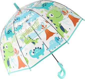 ThreeH Kids Cute Umbrella for Boys and Girls Automatic Opened with Easy Grip Handle and Identify Tag