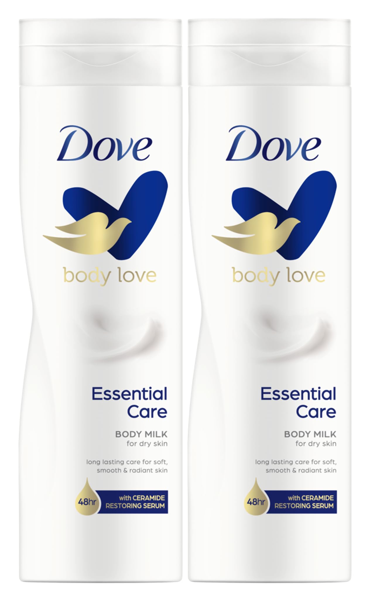 Body Love Body Milk Lotion, for Dry Skin, Essential Care, for Long Lasting Smooth and Radiant Skin, 250ml (Pack of 2)