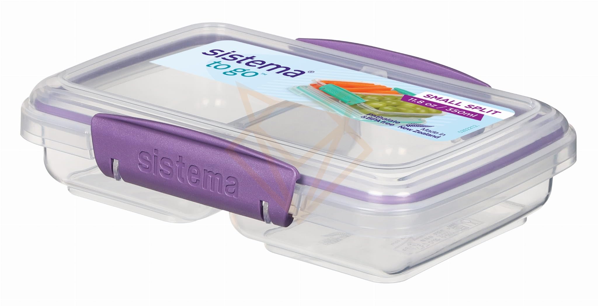 Sistema 9er Pack Lunchbox Small Split To Go, in 2 Sektionen unterteilt, 350ml - Minze/Lila/Ozeanblau