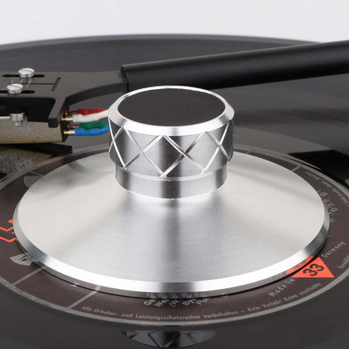 Lurrose Morsetto in Lega di Alluminio e Magnesio per Giradischi Argento Stabilizzatore di Peso Anti-vibrazione Accessorio per Vinili per Dischi in Vinile