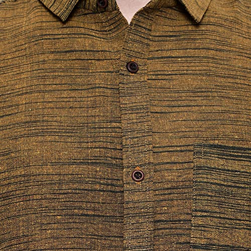 Image of LATEST CHIKAN Men's Cotton Blend Textured Half Sleeves Shirt