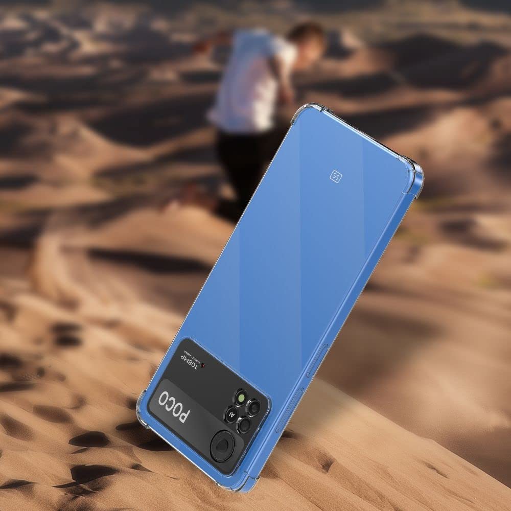 Verco Custodia Trasparente Sottile In TPU Per Xiaomi Poco X4 Pro 5G, Silicone Morbido, Anti Graffio