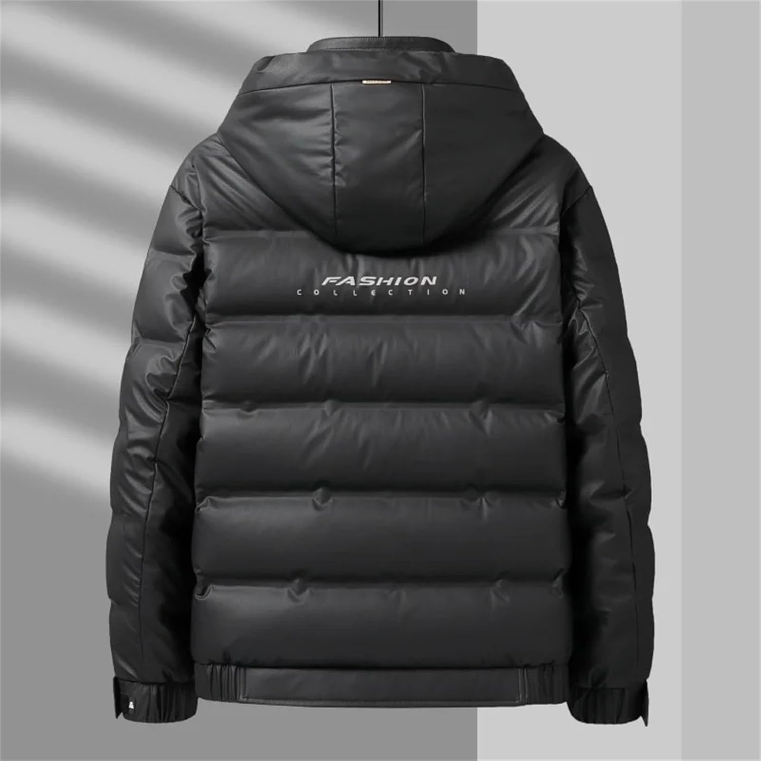 Men's Down Jacket Short Casual Thick Hooded Winter Coat Warm Ski Jacket