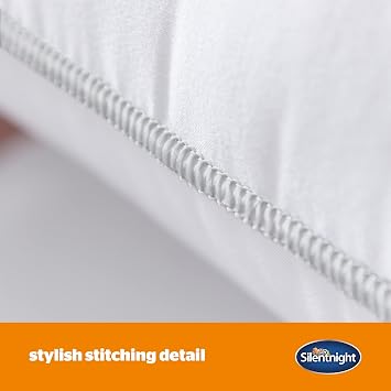 Silentnight Firm Support Pillow Pack of 2 - Side Sleeper Pillows for Sleeping Neck Back Orthopaedic Pain - Machine Washable Pillow Pair for Side Sleepers, White, packaging may vary