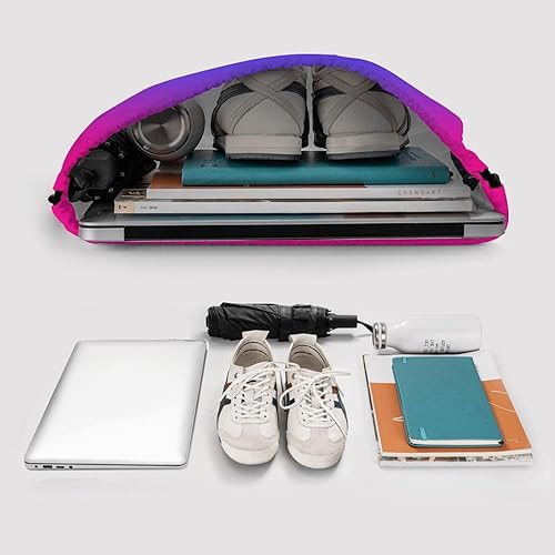Miniatura 7 de Mochila deportiva con cordón ajustable, duradera, impermeable, ligera, para hombres y mujeres, Gradiente, Mochilas Tradicionales