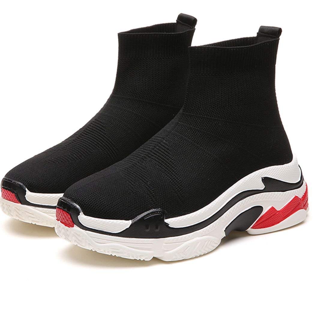 Cape Robbin Women's Stretch Knitted Sock Chunky Sneakers Trainers Ankle Boots Size