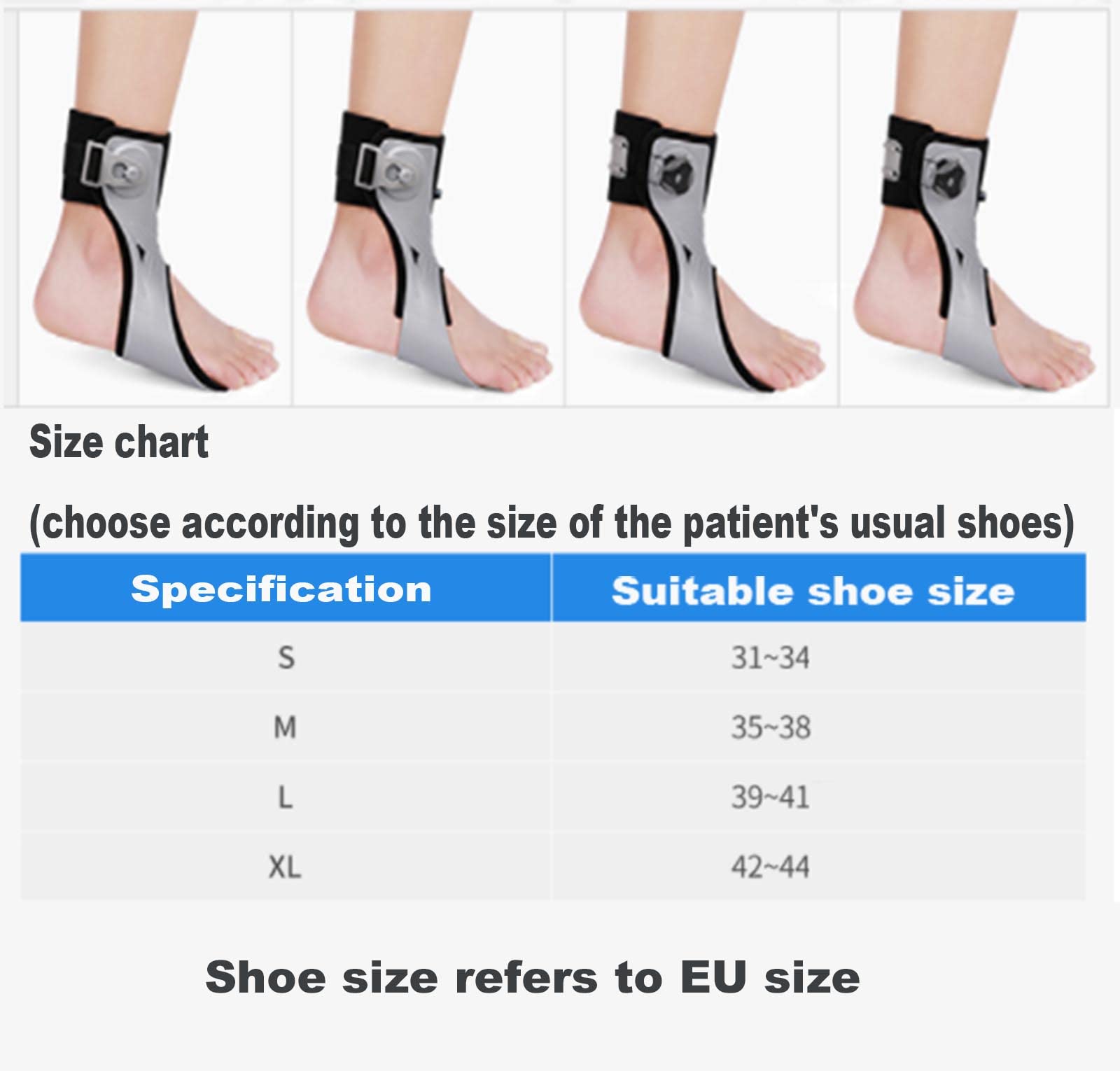 Férulas ortopédicas para fascitis, soporte ortopédico para pie hasta el tobillo, par izquierdo y derecho para hemiplejia, zapatos para caminar