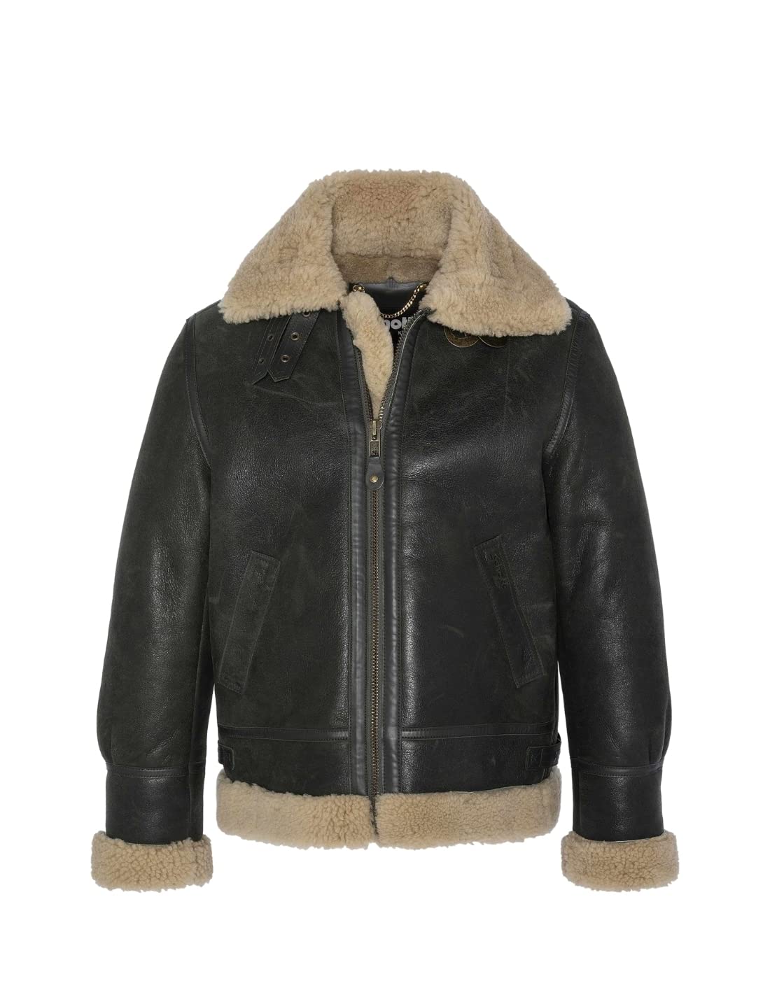 Schott NYC Men's Lc1259 Leather Jacket Not Applicable, Khaki/Beige, Medium