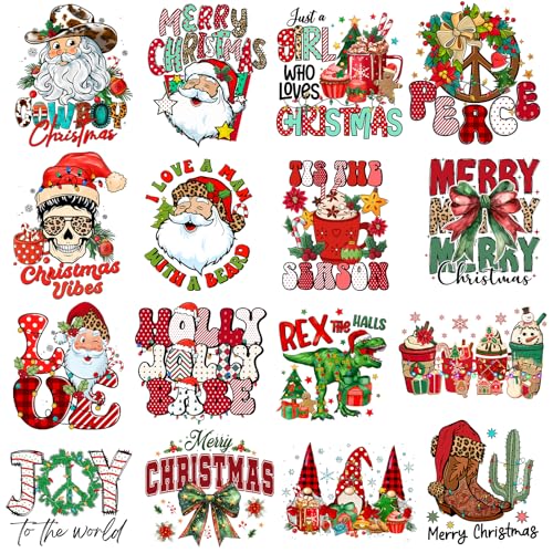 HTVSTD Christmas Iron on Transfers Heat Transfer Viny l6pcs