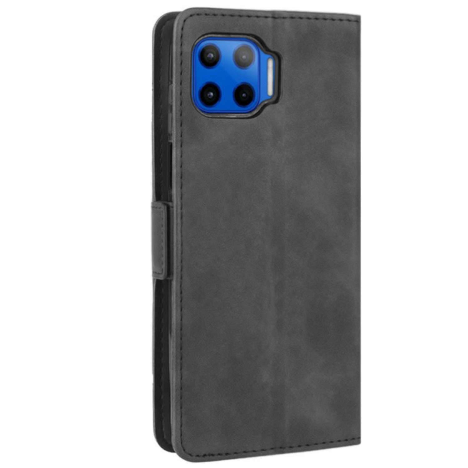 IMEIKONST Compatibile con Motorola Moto G 5G Custodia, Embossed Premium Cover a Libro in Pelle PU Flip Portafoglio Protettiva Magnetic Stand Caso per Moto G 5G. Mandala Brown LD