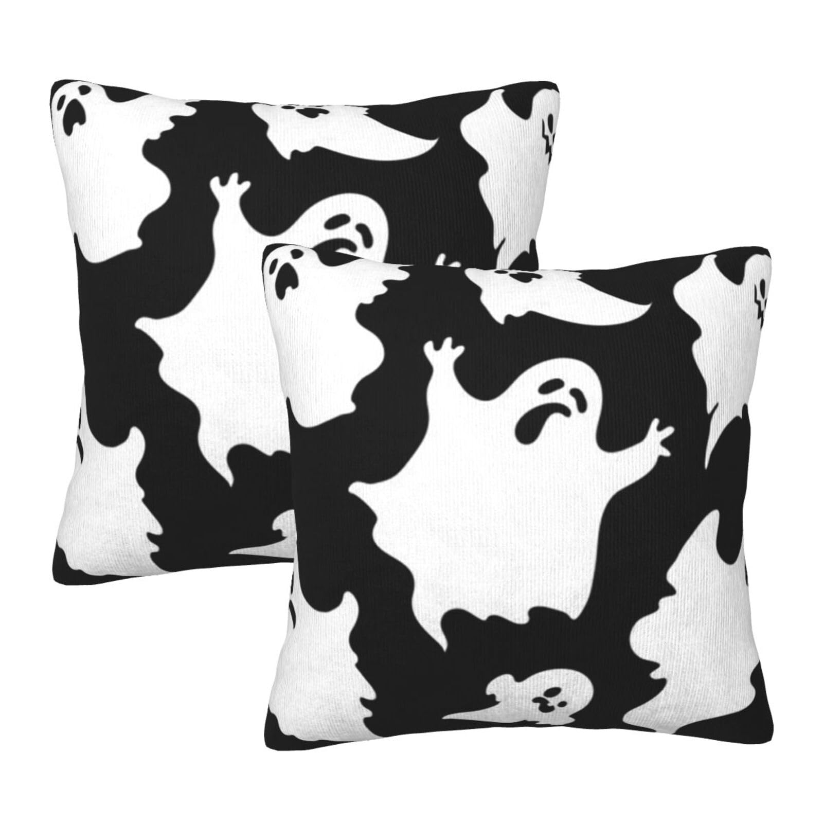 Taies d'oreiller Halloween gothique avec motifs imprimés sombres et fermeture éclair invisible