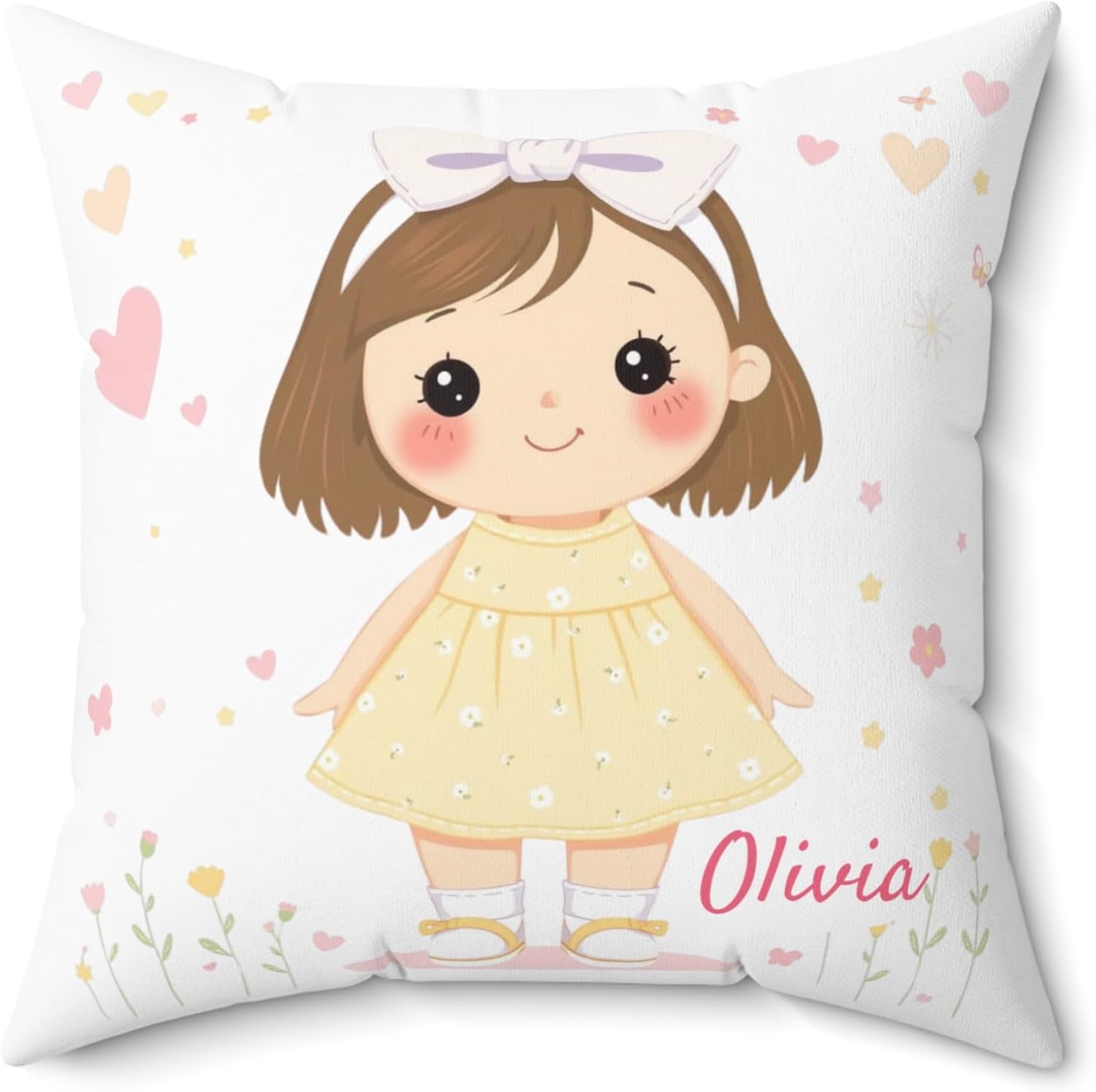 Custom Baby Pillow Olivia – Keepsake Gift for Newborn Girls – Pillow Doll Olivia – Special Olivia