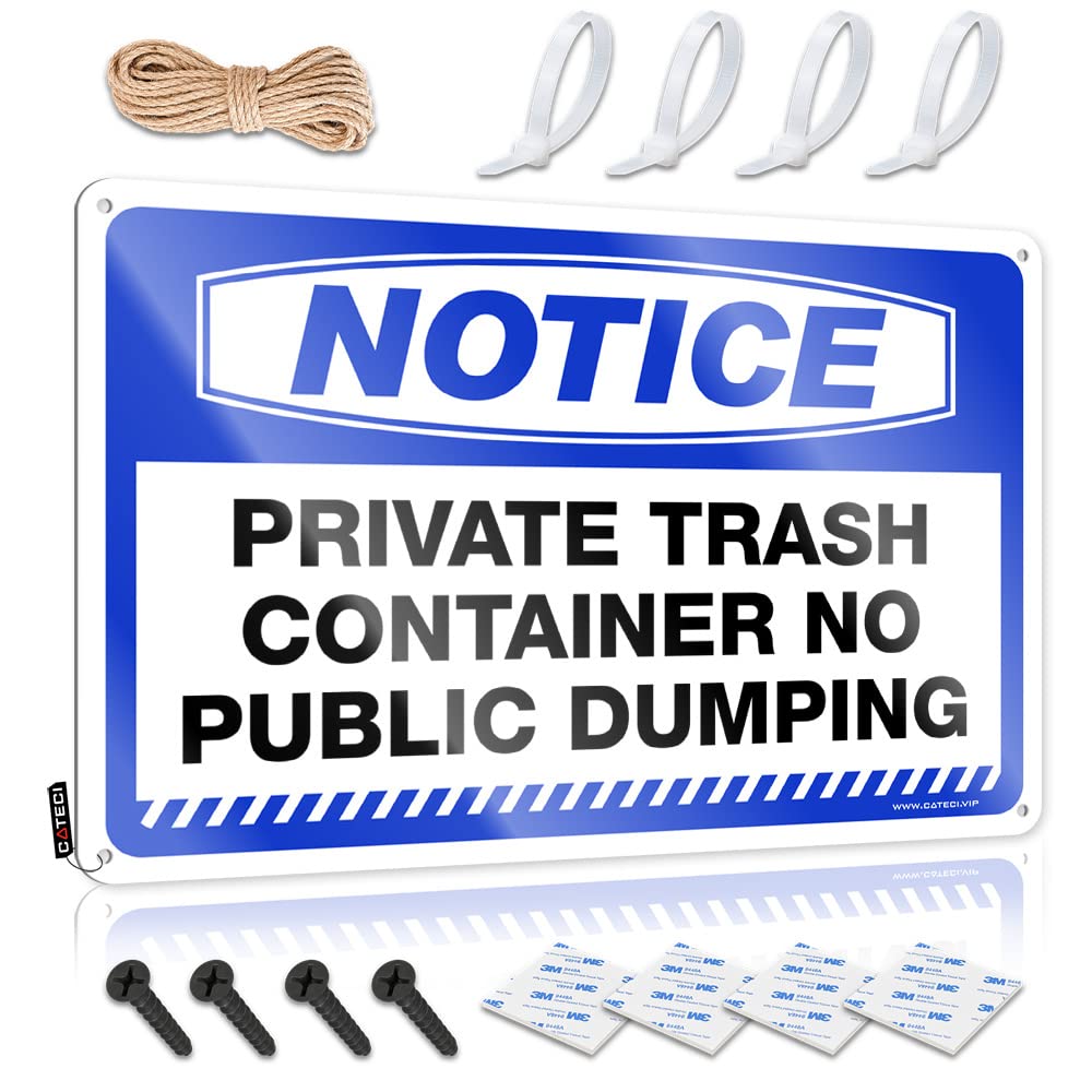 Patio Decorations Decoration Sweet | Notice Private Trash Container No Public Dumping Boho Bathroom Decoration(30X40CM)