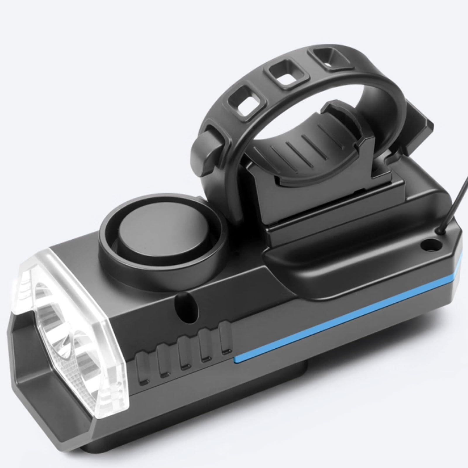 Compacto Timbre de Bicicleta de plástico, Faro for Bicicleta de montaña, bocina for conducción Nocturna, Timbre Recargable súper Fuerte, Equipo de Ciclismo fácil de Instalar
