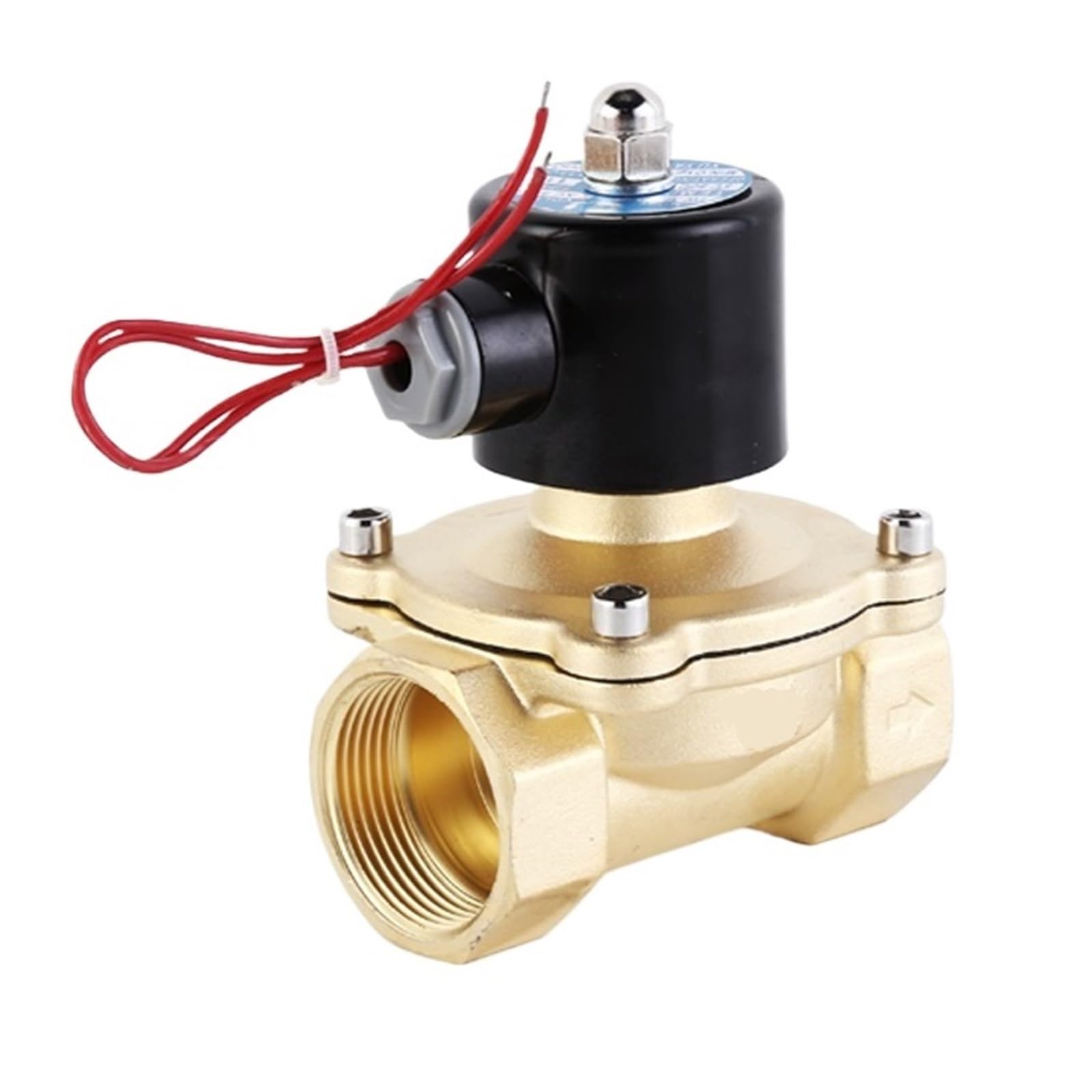 MXXDMOPD 1-1/2" Solenoid Valve 40 Normally Closed Brass 220V 12V 24V NPT Thread(NPT-12VDC-EPDM-SEAL)