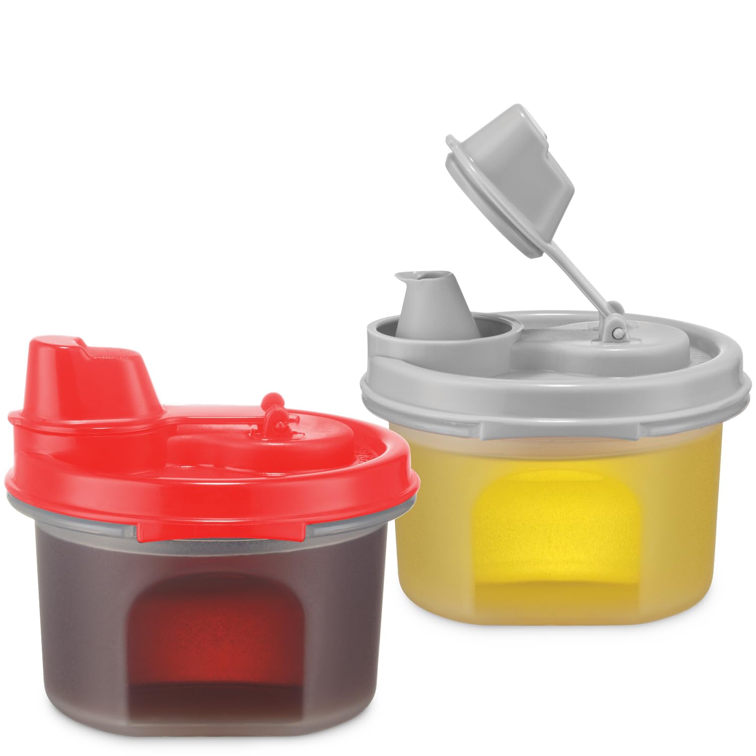 Signora Ware Oil and Vinegar Dispenser Set – 6.5oz Mini Sauce Bottles for Balsamic Vinegar, Soy Sauce – Salad Dressing Bottles with Easy Pour Spout – Airtight and Leakproof BPA-Free Plastic Containers