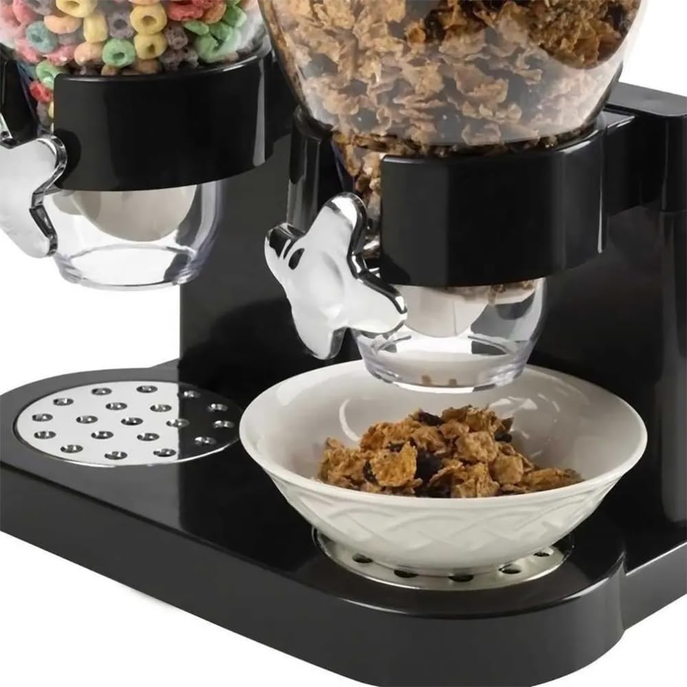 TsoLay Doppio Distributore di Cereali per Uso Domestico, Distributore di Cereali con Contenitore Sigillato in Un Unico Pezzo E Design Combinato, Ben Sigillato, per Cereali Sfusi, Cereali