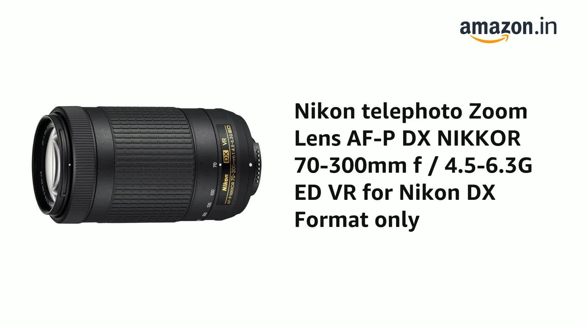 Nikon telephoto Zoom Lens AF-P DX NIKKOR 70-300mm f / 4.5-6.3G ED