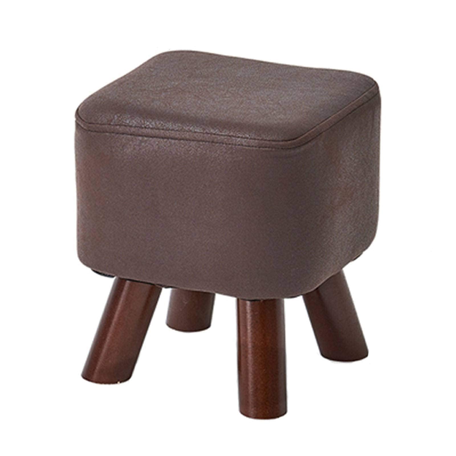 Pouf de chambre adapté au salon comme repose-pieds design en bois