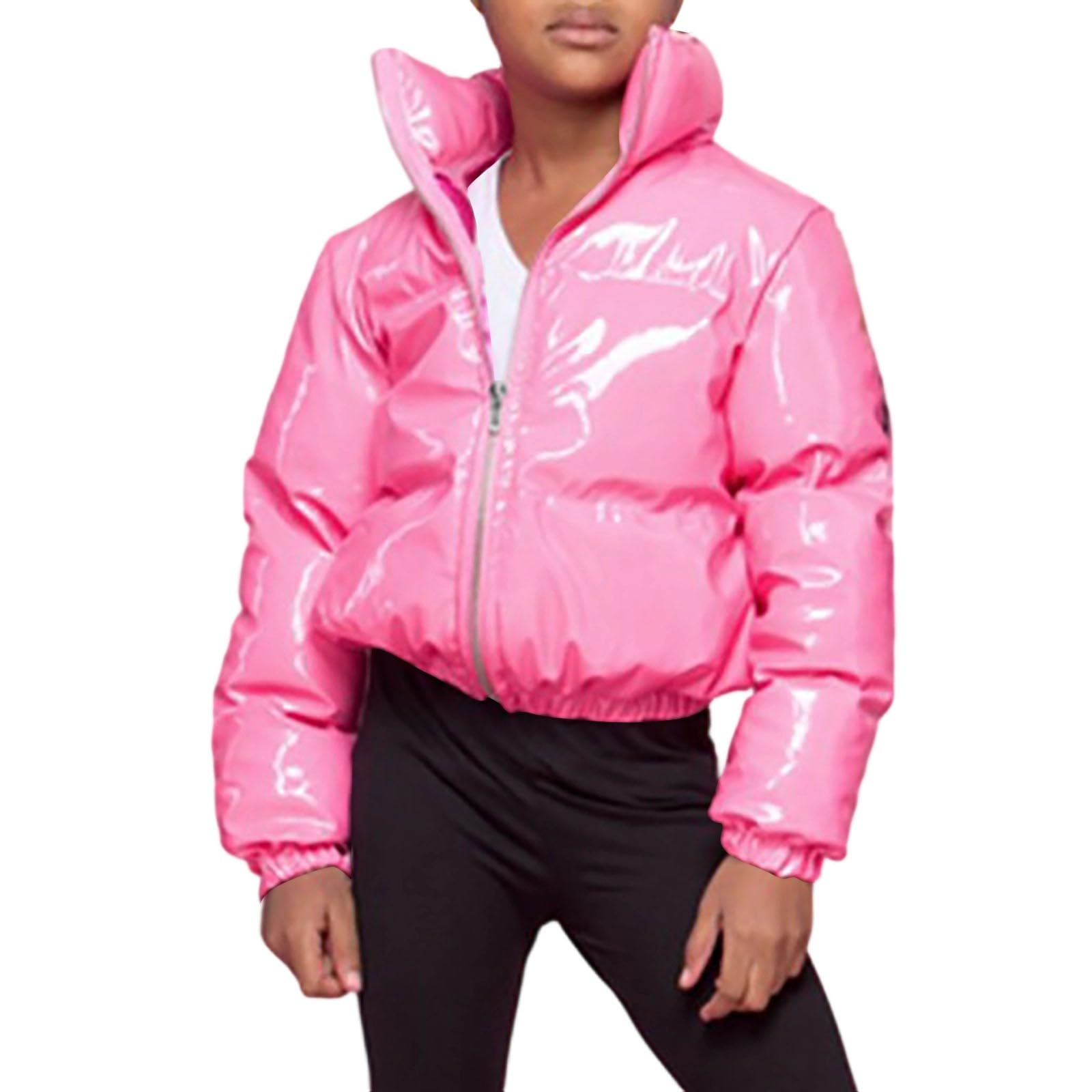 Abrigo y chaqueta de invierno para niñas, abrigo acolchado para niños, suave, grueso y aislante, ropa de invierno para niñas en climas fríos, con capucha de piel sintética, bolsillos, cremallera.