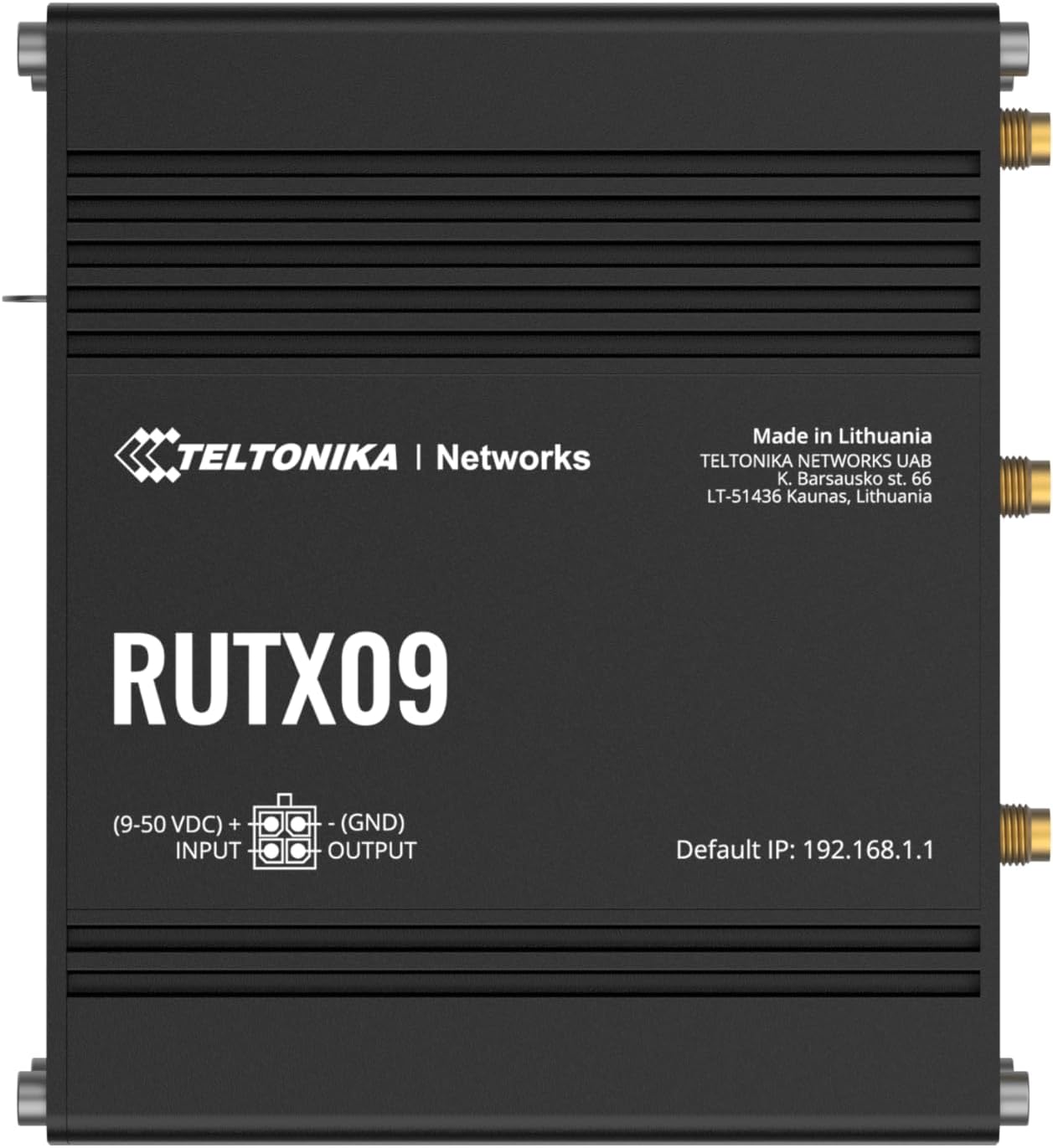 Teltonika RUTX09 Industrial Router, 4G LTE Cat 6, 4x Gigabit Ethernet ...