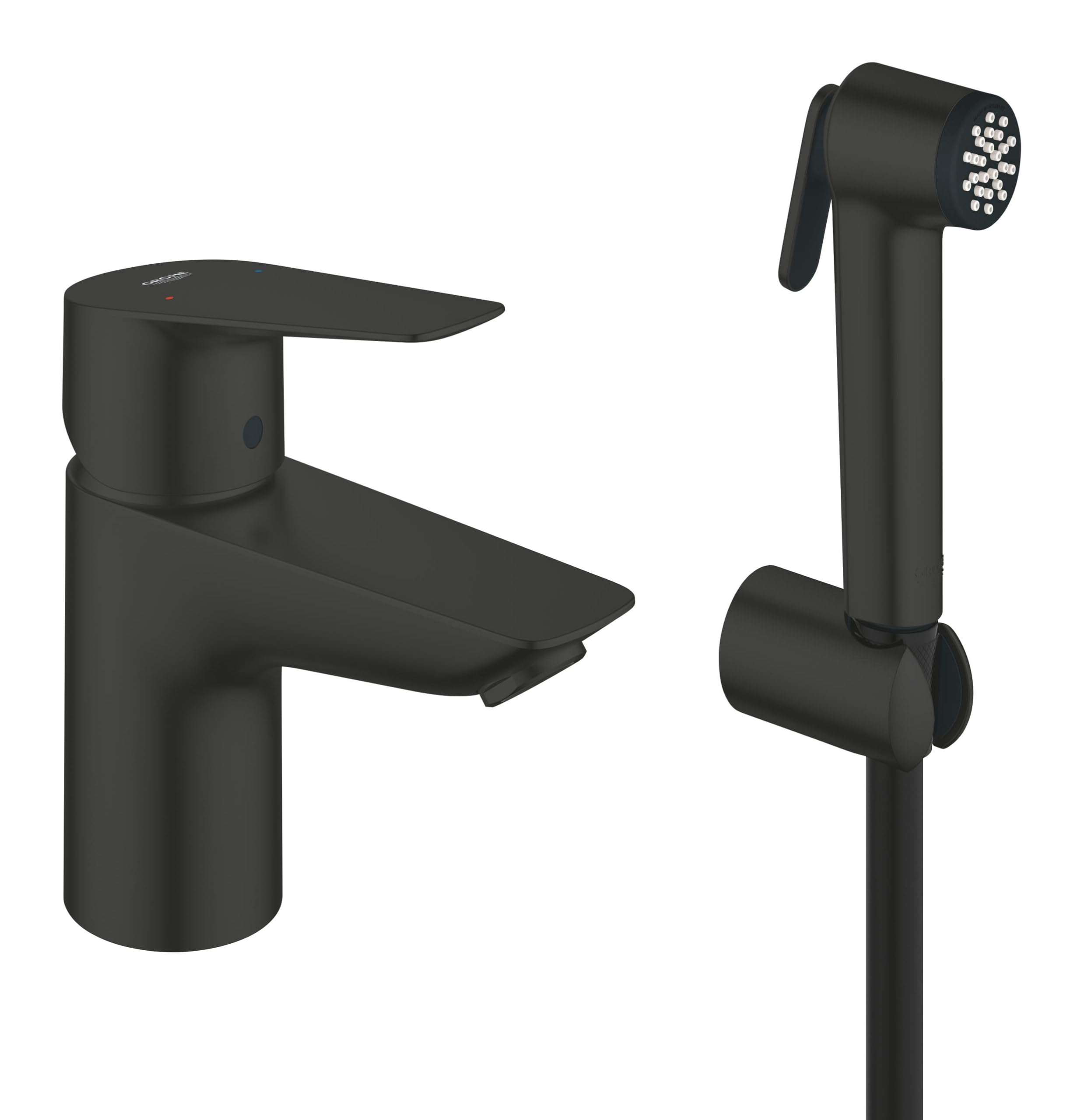 GROHE Start Edge QuickFix – Miscelatore Lavabo con Set Doccetta Igienica Bidet (Taglia S, Cartuccia Ceramica 35mm