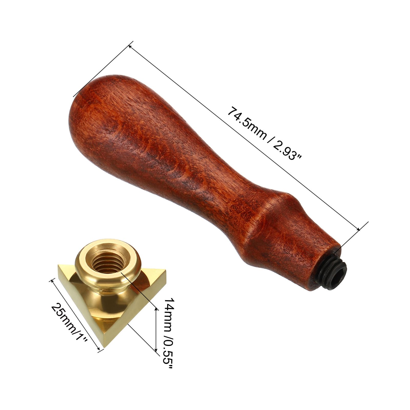 PATIKIL Triangle Blank Wax Seal Stamp - Image 2