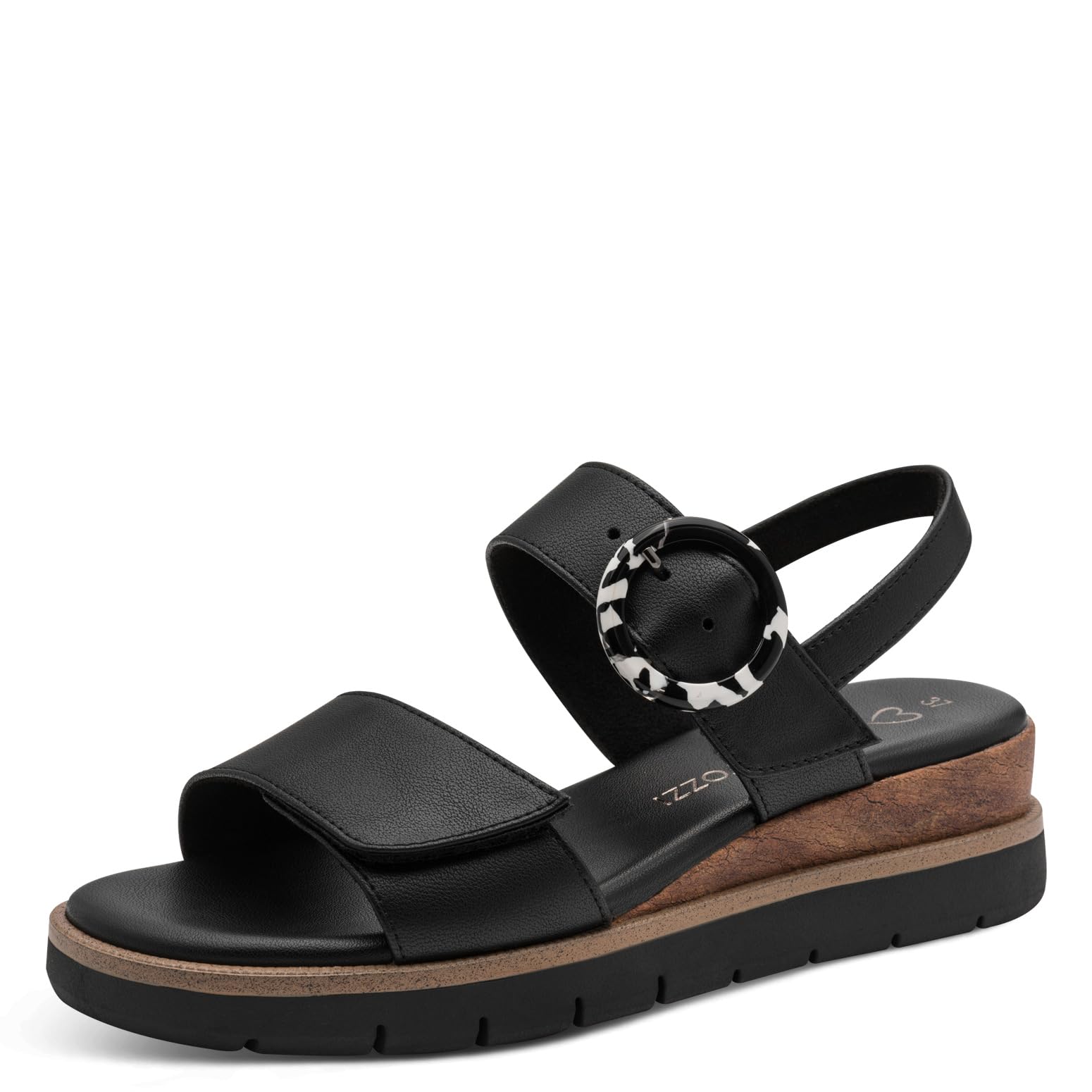 MARCO TOZZI Women's Sandal soft Feel Me Footbed Vegan soft Lining Vegan, black (BLACK), 8.5 UK
