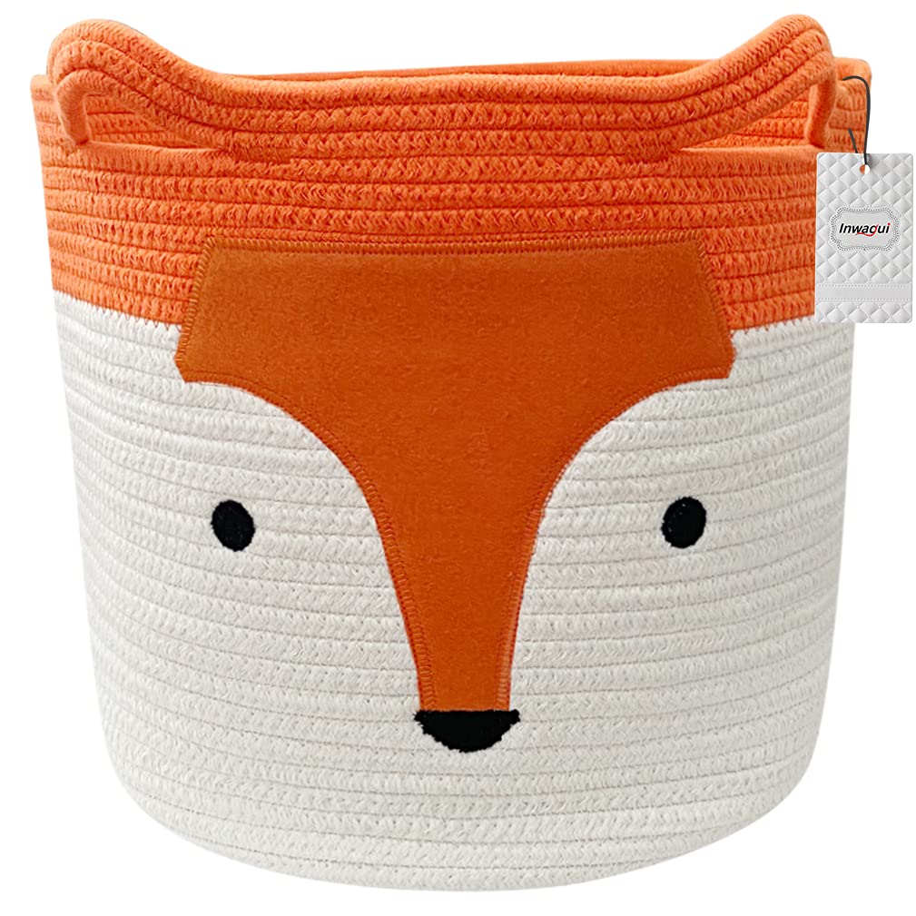 Panier de rangement coton renard pour organiser jouets et linge sale