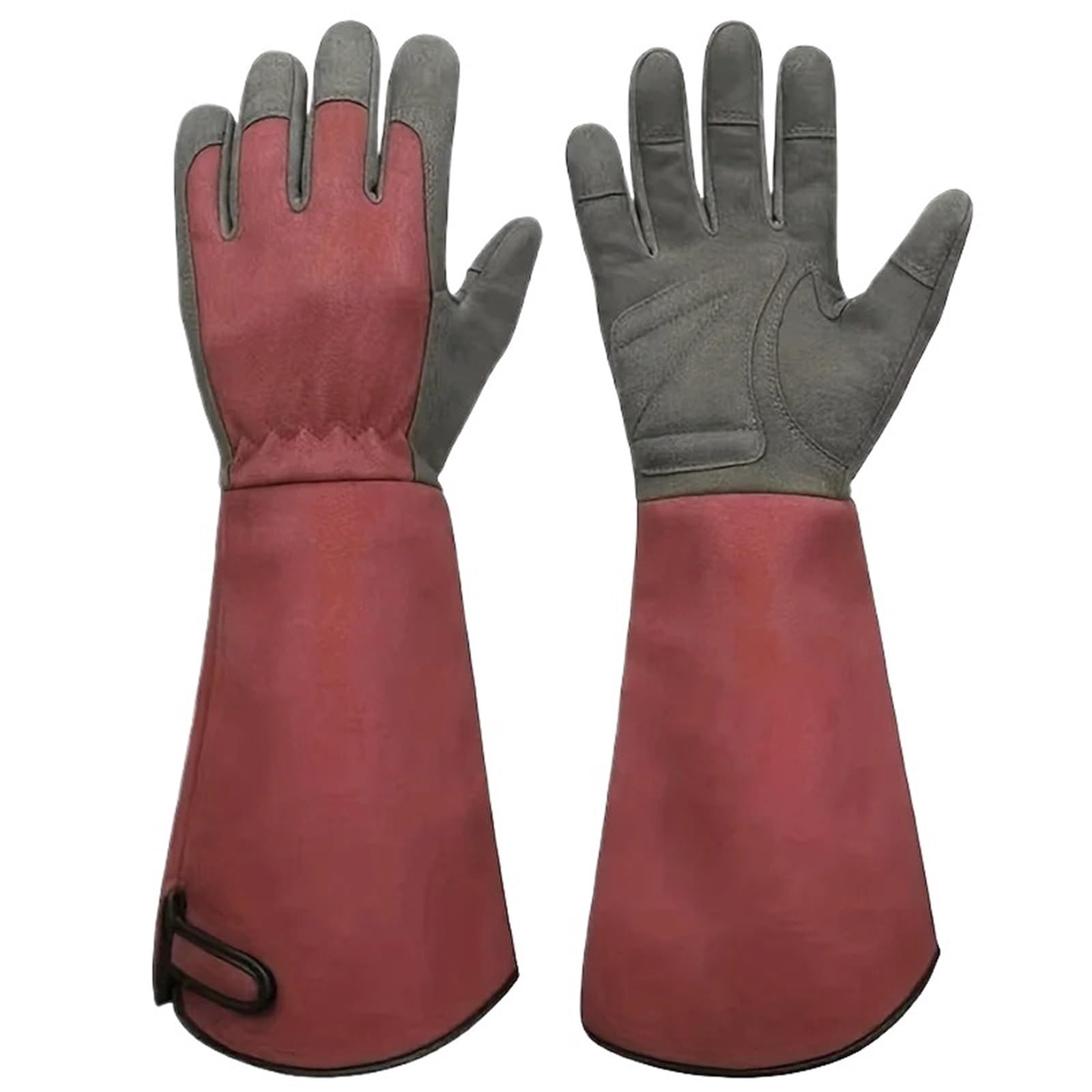 Guantes de jardinería estilo largo, guantes a prueba espinas, lona for podar, jardín con trabajo transpirables Para jardinería(M)