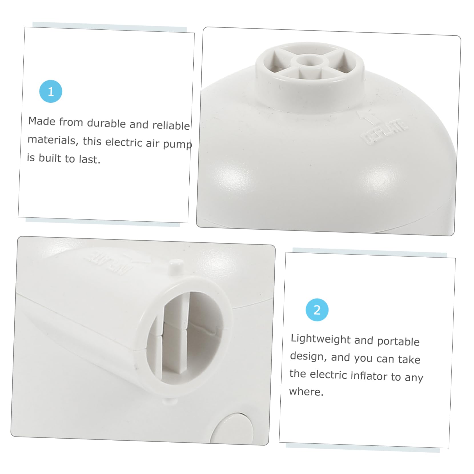 BESPORTBLE 3 Sätze Elektrische Luftpumpe für den Haushalt tragbare luftpumpe aufblasbare zelte elektrische luftpumpe für zu Hause Mini-Luftpumpe Luftkompressor tragbar Matratze Inflatorpumpe