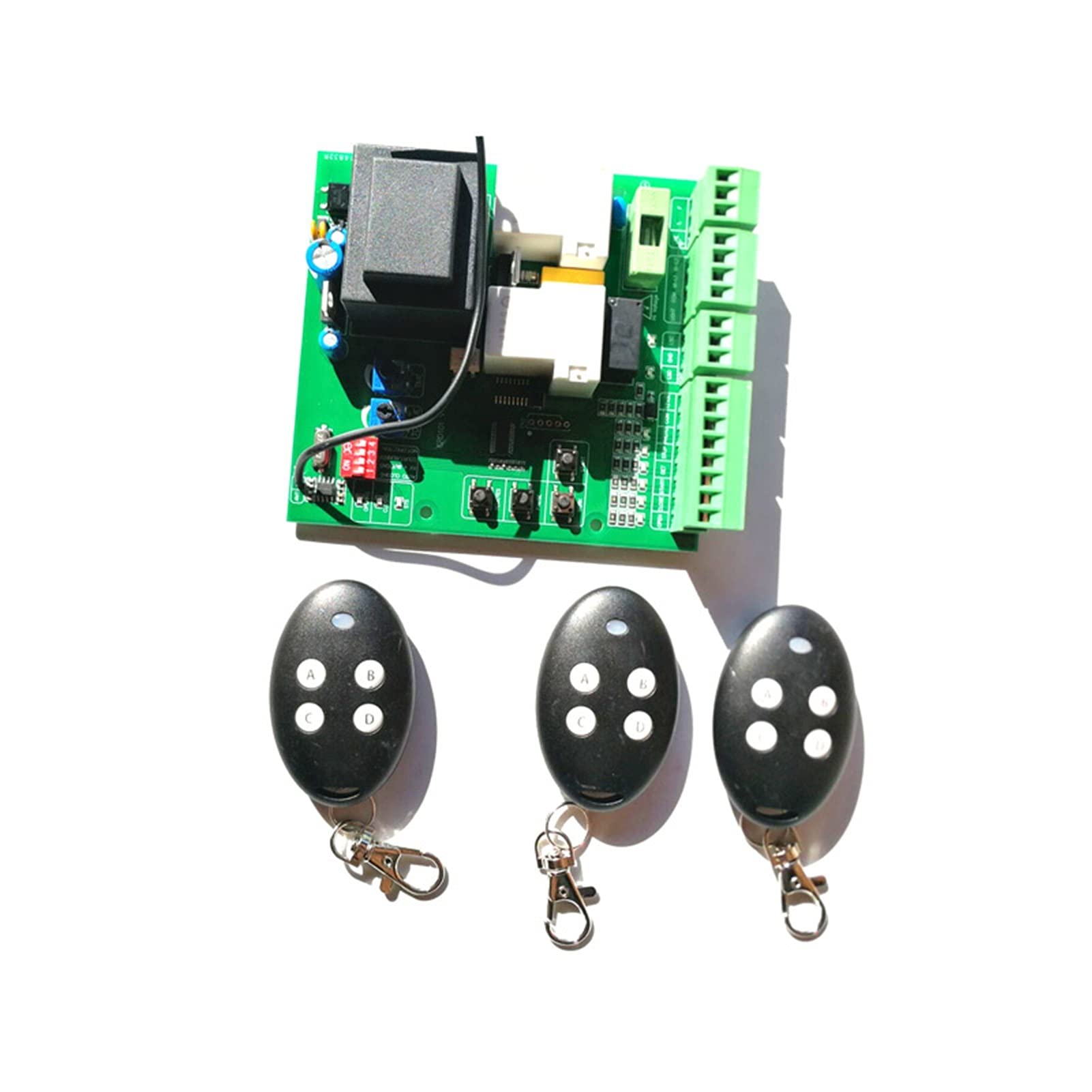 Abridor de puerta de Garaje, Controlador de potencia de apertura de puerta corredera automática PCB C.A. Placa de circuito de control de motor(Board 2 keyfobs)