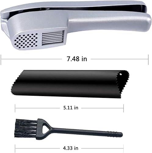 Miniatura 7 de Vital A - Prensarebanadora de ajos de Vital A - Trituradora de ajo 2 en 1 de alta resistencia, doble función, picadora y rebanadora. Juego de