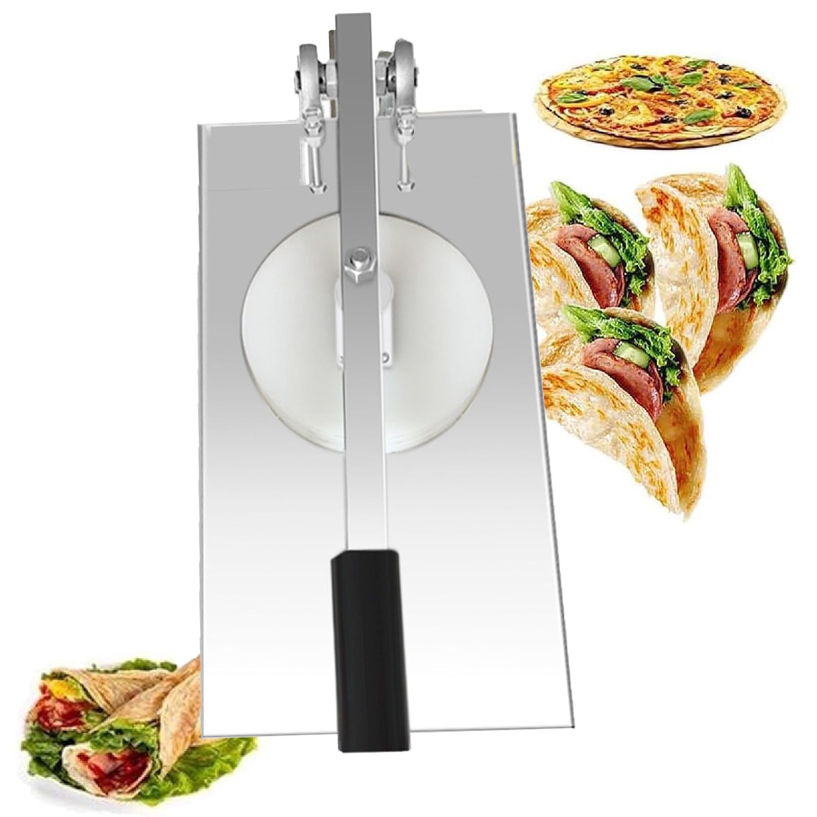 Utensili Per Teglie Per Pizza In Acciaio Inossidabile, Pressa Per Pizza Con Braccio Di Estensione Regolabile, Attrezzature Per La Preparazione Del Cibo Domestico Per Venditori Ambulanti,20CM